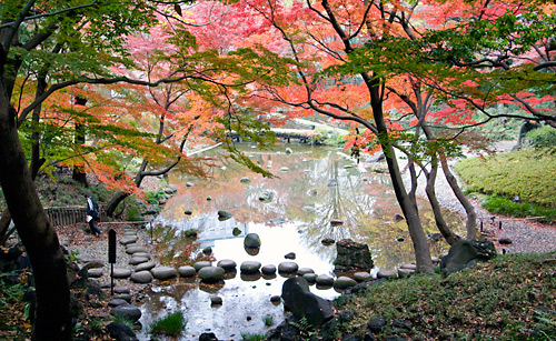 Koishikawa Korakuen Bahçesi'nden görünümler.